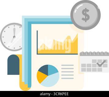 business achievement documents Stock Vector