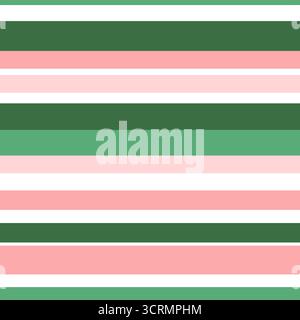 Simple Horizontal Stripes Seamless Vector Pattern Design Stock Vector