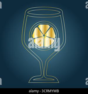Orange juice logo design Vector. Glass of orange juice. EPS10 Stock Vector
