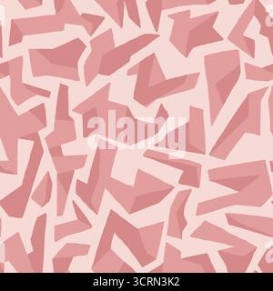 Abstract pink poly shapes seamless pattern. Vector illustration flat design background. Stock Vector