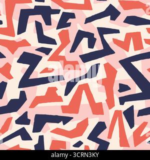 Abstract poly shapes seamless pattern. Vector illustration flat design background. Stock Vector