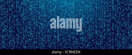 Binary code background. Binary rain concept.  Stock Vector