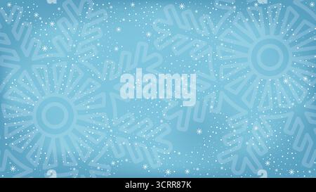An abstract blue background with snowflakes. Christmas blue background with white snowflakes. Stock Vector