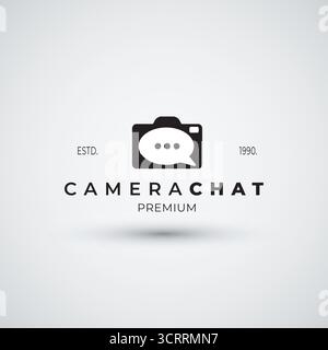 Camera chat logo vector design template Stock Vector