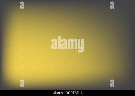 Golden Glow Abstract Light On Dark Background With Soft Spotlight Effect. Stock Vector