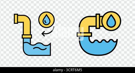 Water management and conservation in a visual concept illustration design Stock Vector