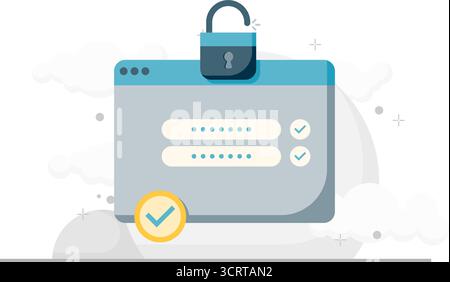 the login process was successful Stock Vector