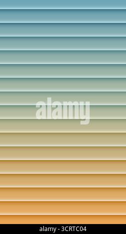 Colorful striped gradient background blending soft blue green with warm orange tones, smooth embossed lines forming a modern geometric design for digi Stock Vector