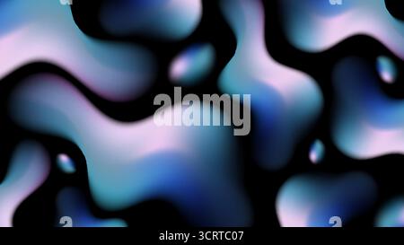 abstract background of fluid gradient shapes in blue cyan pink and purple floating on a black canvas creating a moody modern digital design ideal for Stock Vector