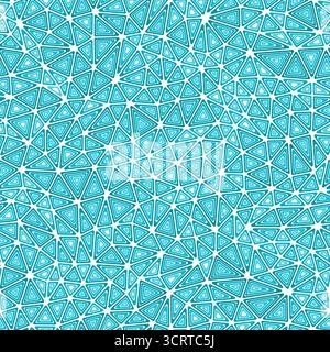 Mosaic background. Compact triangle size. Multiple repeated inner triangles. One-tone colored style. Repeatable pattern. Artistic vector tiles. Stock Vector