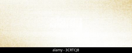 Old dotted beige halftone background. Light brown pixelated paper texture. Weathered dirty canvas material backdrop. Retro aged craft wallpaper. Grunge grain gradient overlay. Vector corner texure Stock Vector