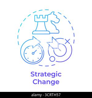 Strategic change blue gradient concept icon Stock Vector