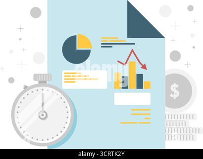 business presentation report Stock Vector