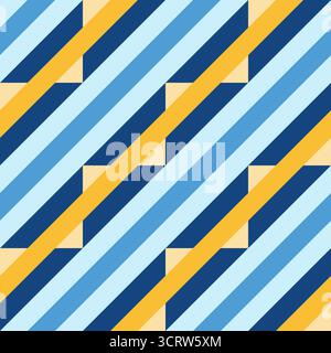 Colorful zigzags, diamonds, and optical illusion, seamless geometric vector pattern . Bold abstract design background, fabric, wallpaper, cover design Stock Vector