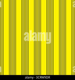 Seamless Vertical Stripe Pattern With Yellow and black color Stock Vector