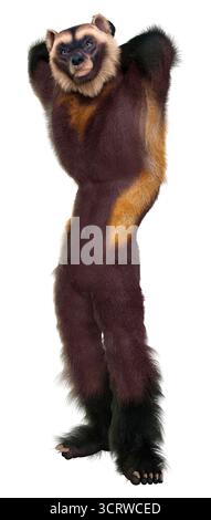 3D rendering of a wolverine man isolated on white background Stock ...