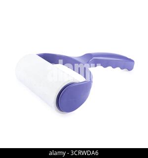 One sticky lint roller isolated on white Stock Photo