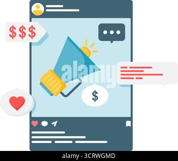 social media campaign Stock Vector