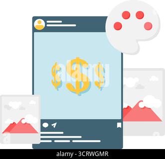 social media creative content Stock Vector