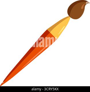 Colorful painting brush isolated icon on a white background. Vector illustration Stock Vector