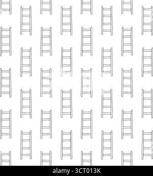 Vector hand drawn sketch doodle outline stairs isolated on white background Stock Vector