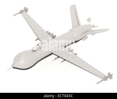 Military combat UAV drone isolated on white background Stock Photo - Alamy