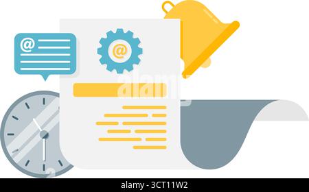 email automation Stock Vector