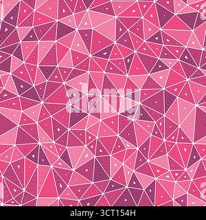Tileable abstract background. Compact triangles size. Multiple repeated inner triangles. Monotone style. Repeatable pattern. Trending vector tiles. Stock Vector