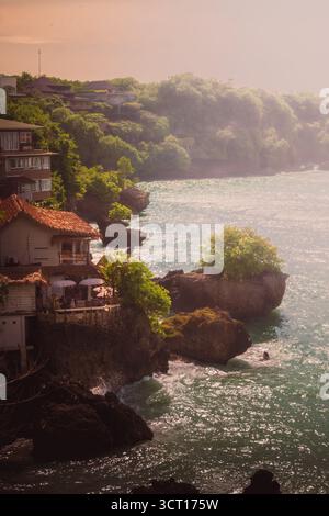 Le Cliff Hotel and beautiful beachfront in Uluwatu area, February 1, 2025, Bali, Indonesia Stock Photo