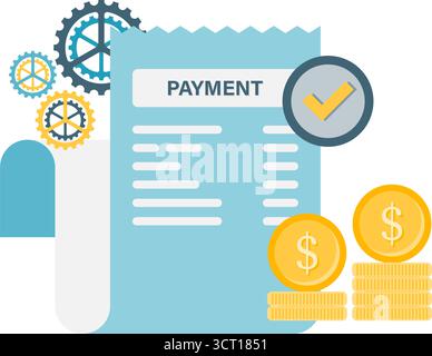 Auto pay feature Stock Vector