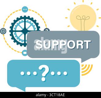 chat support Stock Vector