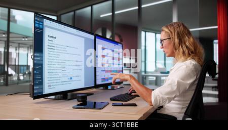 Online Document Editing: Proofreading Grammar Errors In Script Stock Photo