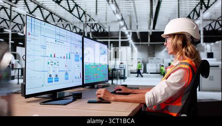 Modern SCADA System For Automation Control And Maintenance Stock Photo