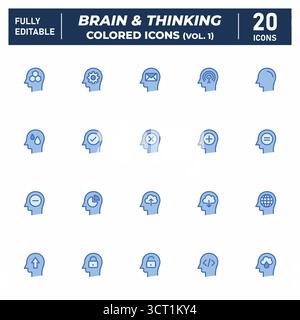 Brain & Thinking (Vol. 1) Stock Vector