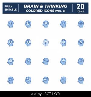 Brain & Thinking (Vol. 2) Stock Vector