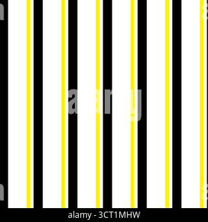 Seamless pattern with stripes black and yellow color design Stock Vector