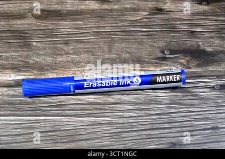 Cairo, Egypt, September 21 2025: erasable ink marker, The erasable ink is used to write on enamel-covered white boards or non-porous surfaces in gener Stock Photo