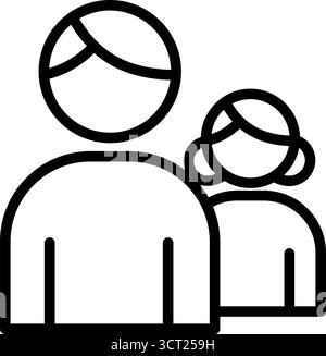 Two people user profile group,  team  - vector icon Stock Vector