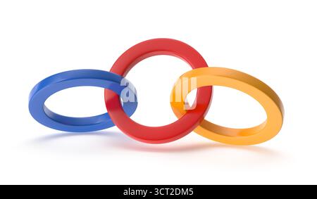 Interlinking 8 Rings Interlocking rings symbol of connection and unity Stock Photo - Alamy