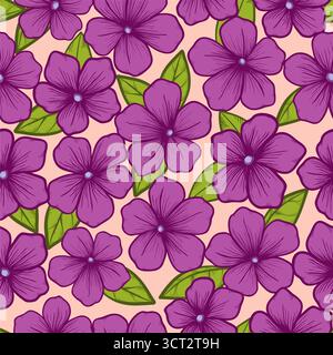 Beautiful seamless background with branches of flowering trees and butterflies Stock Vector