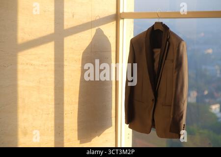 A man's suit looks handsome and charismatic. Widely used in ceremonial events. Stock Photo