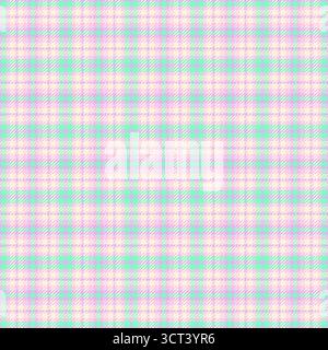 Pastel plaid pattern. Calming textile design perfect for backgrounds, apparel, or wrapping paper. Versatile for spring, Easter, or baby themes. Stock Vector