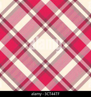 Classic tartan pattern with a modern twist. The seamless checkered design, in shades of red, creates a versatile backdrop for textiles, fashion, or gr Stock Vector