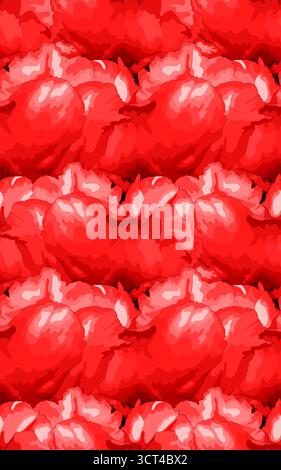 Beautiful seamless background with flowers Plant Paeonia arborea (Tree peony) Stock Vector
