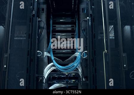 Equipment on the shelves is the data center. Server date centers Stock Photo