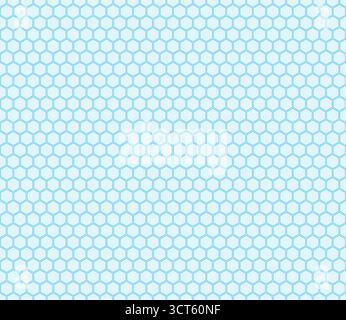 Geometric template background. Light blue color on matching background. Hexagon mosaic pattern. Hexagon shapes. Seamless pattern. Stock Vector