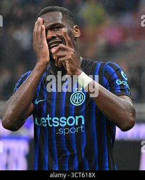 Inter Milan's Ange-Yoan Bonny scores his side's second goal during a ...