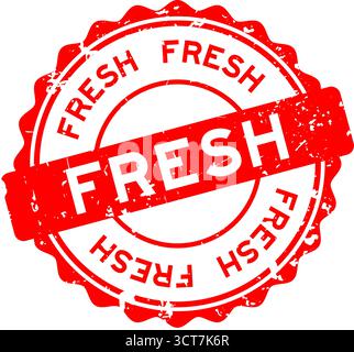 Grunge red vegetarian word round rubber seal stamp on white background ...