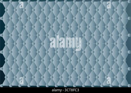 Geometric Hexagon Quilted Texture in Shades of Blue Modern Abstract Pattern Background Stock Vector