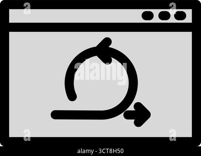 This icon visually represents the iterative nature of agile and scrum methodologies in project management. Perfect for web apps- websites- or presenta Stock Vector
